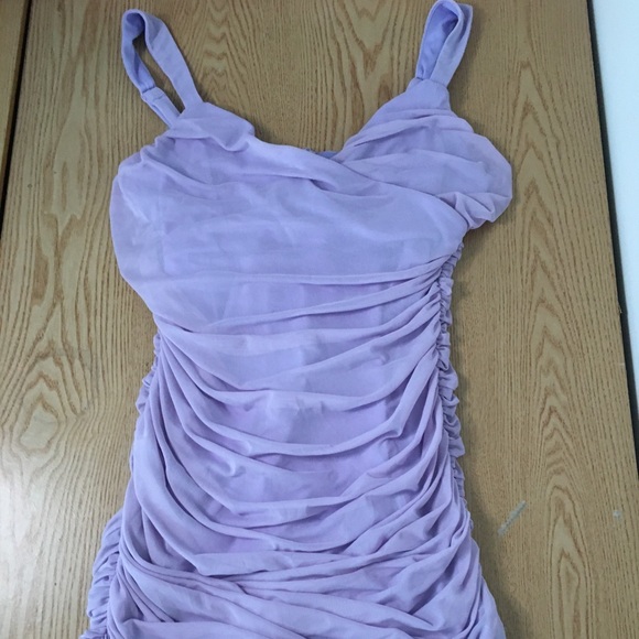 Fashion Nova Dresses & Skirts - B30 New Women’s Fashion Nova Ruched Dress Lavender Lilac Size Large